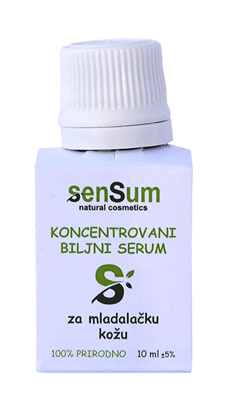 SenSum serum za mladalačku kožu,, na bijeloj podlozi, vegan, handmade, prirodno bez glutena